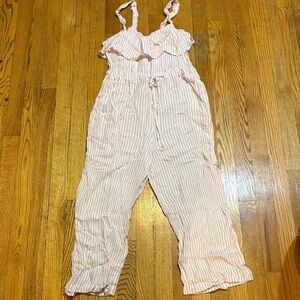 Elan Pink Striped Jumpsuit